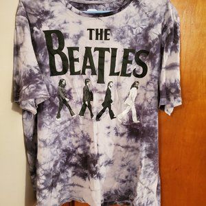 NWOT Abbey Road Gray Tie Dye Beatles T-shirt